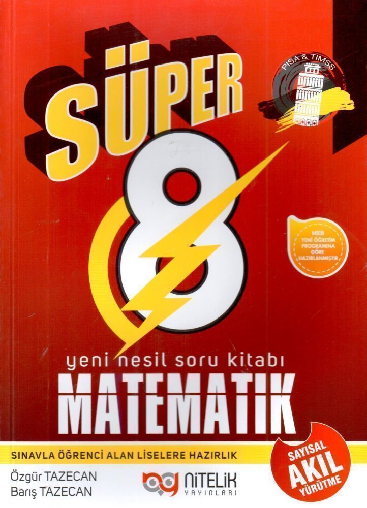 Nitelik Yayınları 8. Sınıf Matematik Süper Soru Kitabı