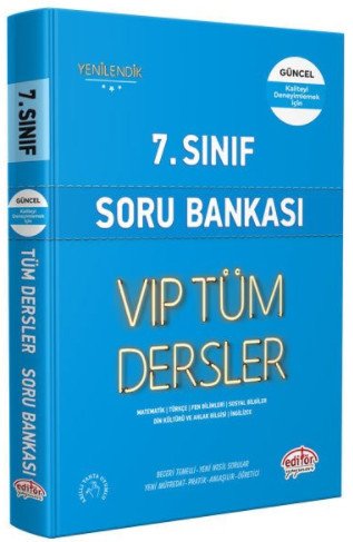 7.Sınıf VİP Tüm Dersler Soru Bankası Data Yayınları