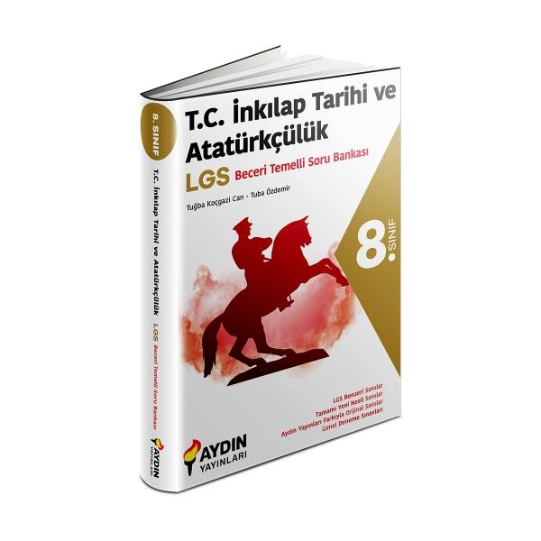 8. Sınıf İnkılap Tarihi ve Atatürkçülük Beceri Temelli Soru Bankası Aydın Yayınları