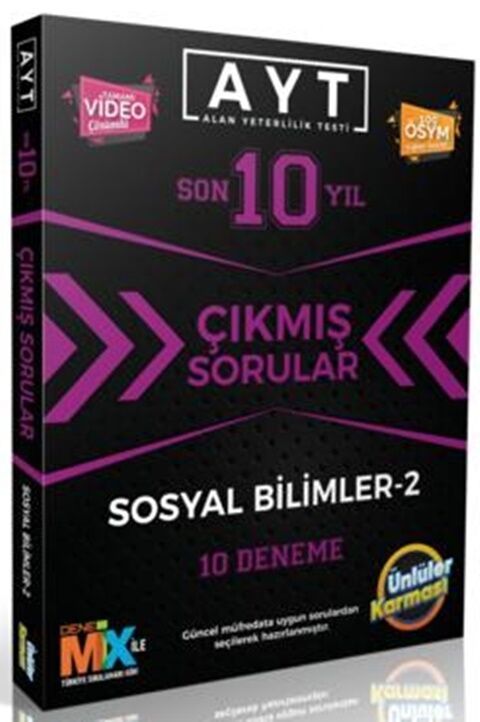 Ünlüler Karması AYT Sosyal Bilimler 2 Karması Tıpkı Basım