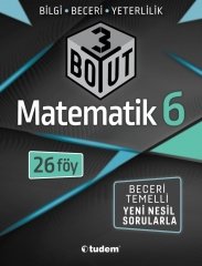 6.Sınıf Matematik 3 Boyut 26  Föy Beceri Temelli Soru Bankası Tudem Yayınları