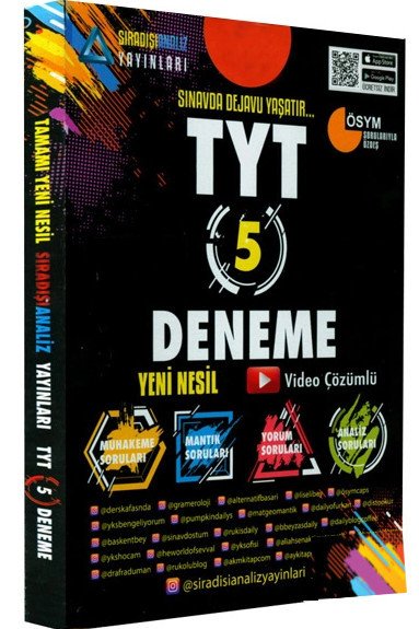 TYT Yeni Nesil 5 Fasikül Deneme Sıradışı Analiz Yayınları