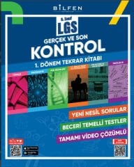Bilfen Yayınları 8. Sınıf LGS 1. Dönem Gerçek ve Son Kontrol Tekrar Kitabı