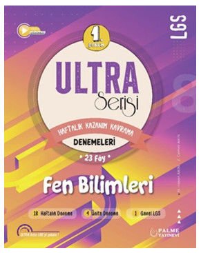 8.Sınıf LGS Fen Bilimleri 1. Dönem Ultra Serisi Denemeleri Palme Yayınları