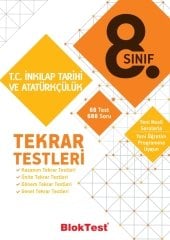8. Sınıf T.C. İnkılap Tarihi ve Atatürkçülük Tekrar Testleri Bloktest Yayınları