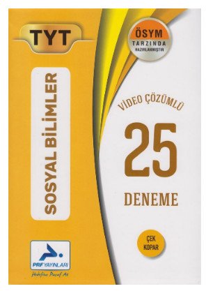 TYT Sosyal Bilimler Tamamı Çözümlü 25 Deneme Paraf Yayınları