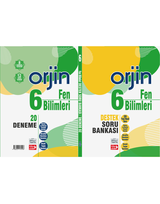 6. Sınıf Fen Bilimleri Destek Soru Bankası + 20 Deneme (Tek Kitap) Gama Orjin Yayınları