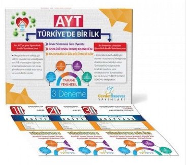 AYT 3 Deneme Video Çözümlü ve Analizli Cevdet Özsever Yayınları