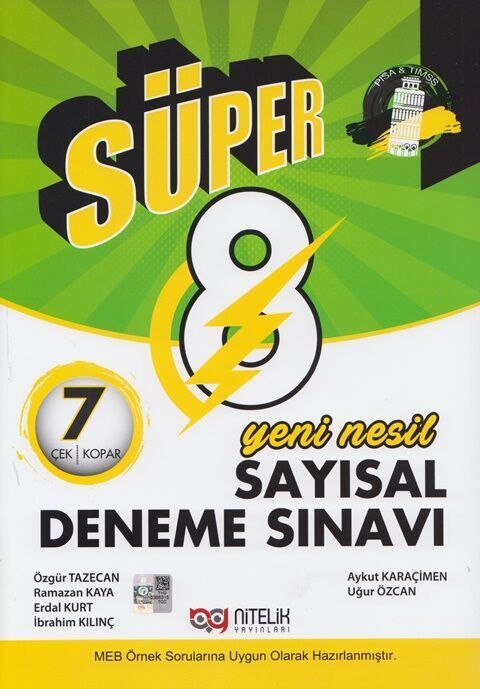 Nitelik Yayınları 8. Sınıf LGS Sayısal Yeni Nesil Süper 7 Deneme