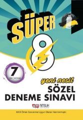 Nitelik Yayınları 8. Sınıf Süper Yeni Nesil Sözel 7 Deneme