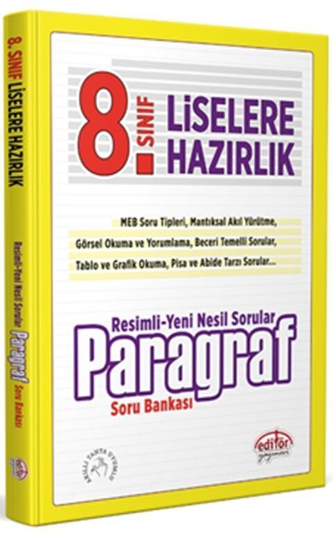 8. Sınıf Resimli Yeni Nesil Sorularla Paragraf Premier Baskı