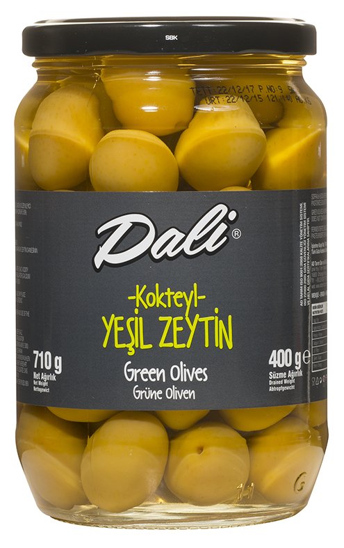Kokteyl Yeşil Zeytin 400 gr. 141/160(4XL)