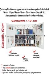 Takı Dolabı - First Mobilya - Menekşe - Çok Amaçlı - Aynalı Takı Dolabı