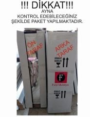 Yıldız Demonte Tek Çekmeceli Hediyelik çok amaçlı Aynalı Takı Dolabı Gövde Beyaz / Kumaş Pembe