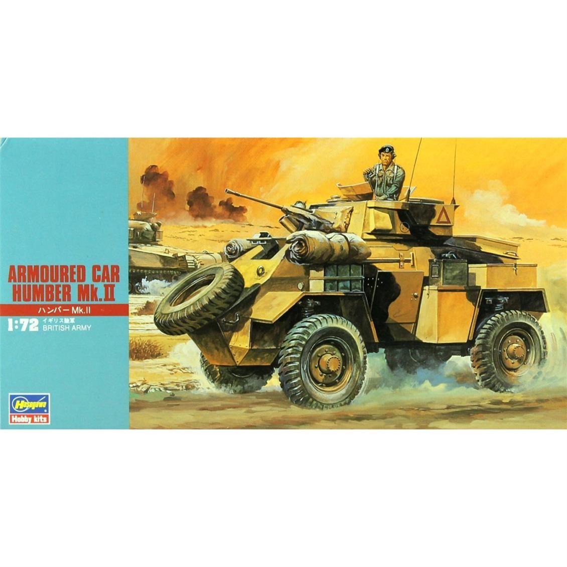 Hasegawa MT25 31125 1/72 Ölçek Humber Mk.II Zırhlı Araç Plastik Model Kiti