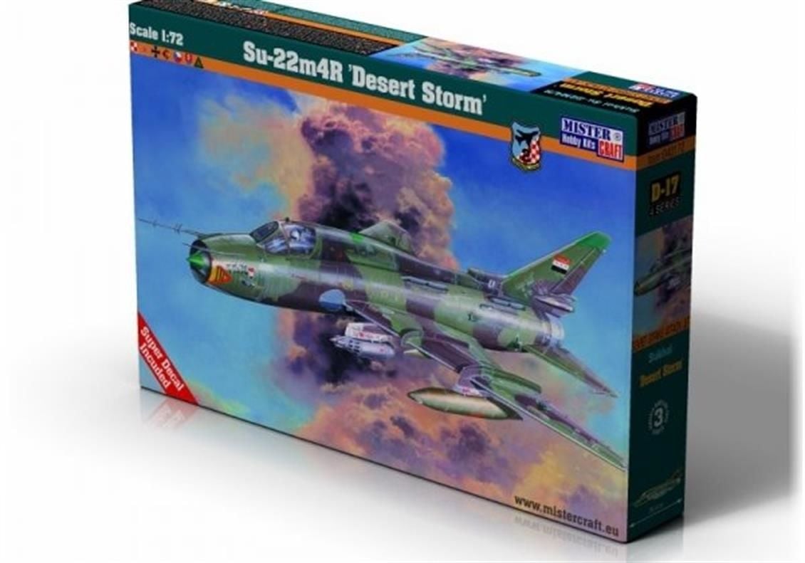 Mistercraft D017 1/72 Su-22M4/R (Çöl Kalkanı) Savaş Uçağı Demonte Plastik Maketi