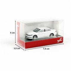 Herpa 038416-002 1/87 Ölçek VW Passat Lim., Metalik Beyaz, Sergilemeye Hazır Model Araç