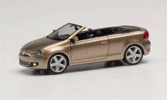 Herpa 034869-002 1/87 Ölçek VW Golf Cabrio, Altın, Sergilemeye Hazır Model Araç
