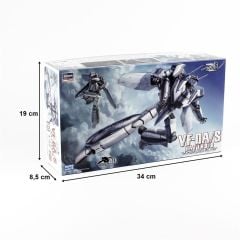 Hasegawa 20 65720 1/72 Ölçek VF-0A/S Battroid (Macross Zero), Macross-Robotech TV Serisi, Bilim Kurgu Plastik Model Kiti