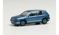 Herpa 034074-002 1/87 Ölçek VW Golf III VR6, Mavi, Sergilemeye Hazır Model Araç