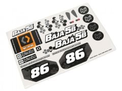 BAJA 5B-1 BUGGY CLEAR BODY w/ 2022 DECALS BOYASIZ ŞEFFAF KAPORTA