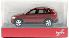 Herpa 033695-006 1/87 Ölçek BMW X5, Kırmızı, Sergilemeye Hazır Model Araç