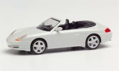 Herpa 032674-002 1/87 Ölçek Porsche 996 C4 Cabrio, Beyaz, Sergilemeye Hazır Model Araç