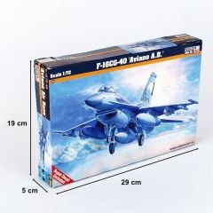 Mistercraft D090 1/72 F-16C-40 (Aviano A.B.) Savaş Savaş Uçağı Demonte Plastik Maketi