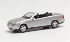 Herpa 032582-002 1/87 Ölçek MB CLK Cabrio, Metalik Gümüş, Sergilemeye Hazır Model Araç