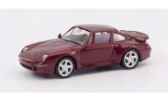 Herpa 031899-002 1/87 Ölçek Porsche 911 Turbo, Arenaro Kırmızısı, Sergilemeye Hazır Model Araç