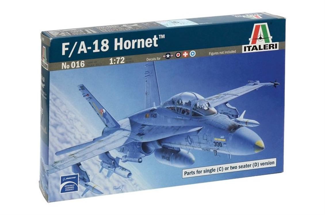 Italeri 0016S 1/72 F/A-18 Hornet Wild Weasel C/D Savaş Uçağı Demonte Plastik Maketi