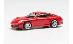 Herpa 028639-002 1/87 Ölçek Porsche 911 Carrera4S, Kırmızı,Sergilemeye Hazır Model Araç