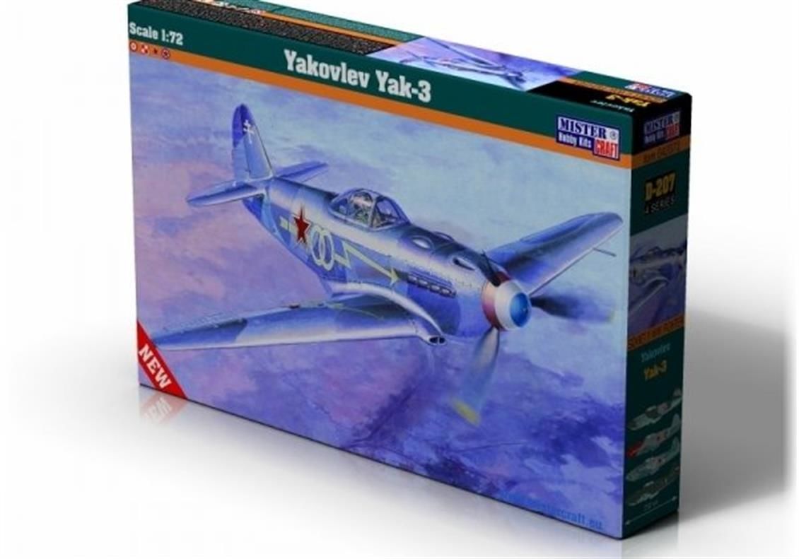 Mistercraft D207 1/72 Yakovlev Yak-3 Savaş Uçağı Demonte Plastik Maketi