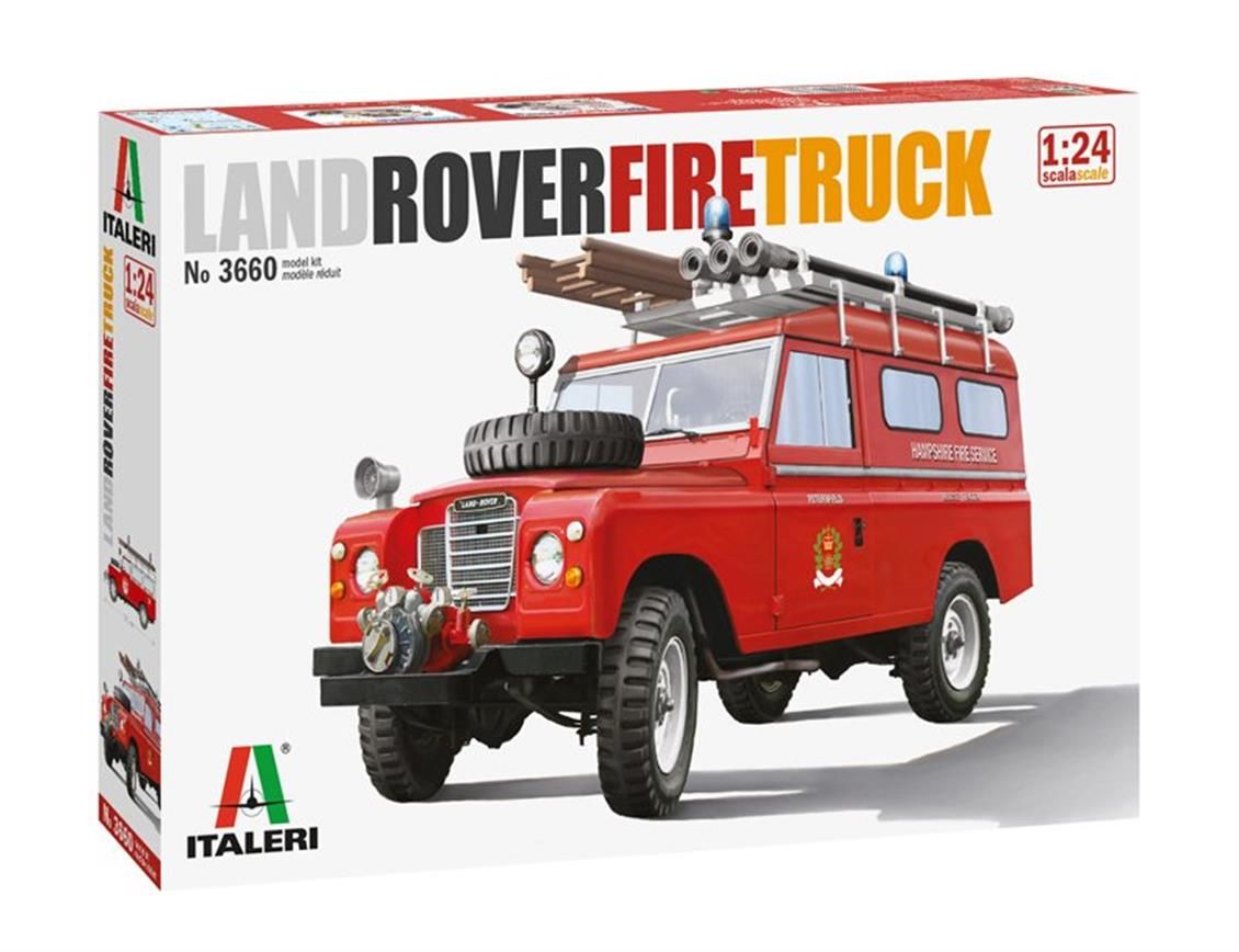 Italeri 3660S 1/24 Land Rover İtfaiye Aracı  Demonte Plastik Maketi