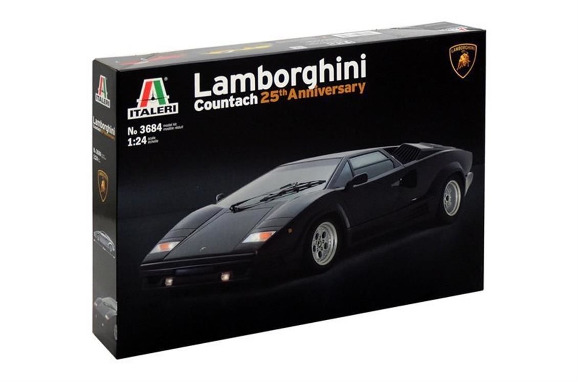 Italeri 3684S 1/24 Lamborghini Countach 25.Yıldönümü Araba Demonte Plastik Maketi