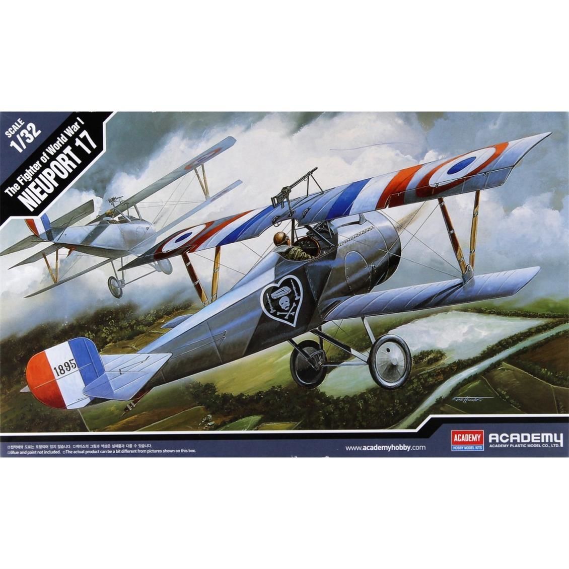 Academy 12110 1/32 Nieuport 17 Savaş Uçağı Demonte Plastik Maketi