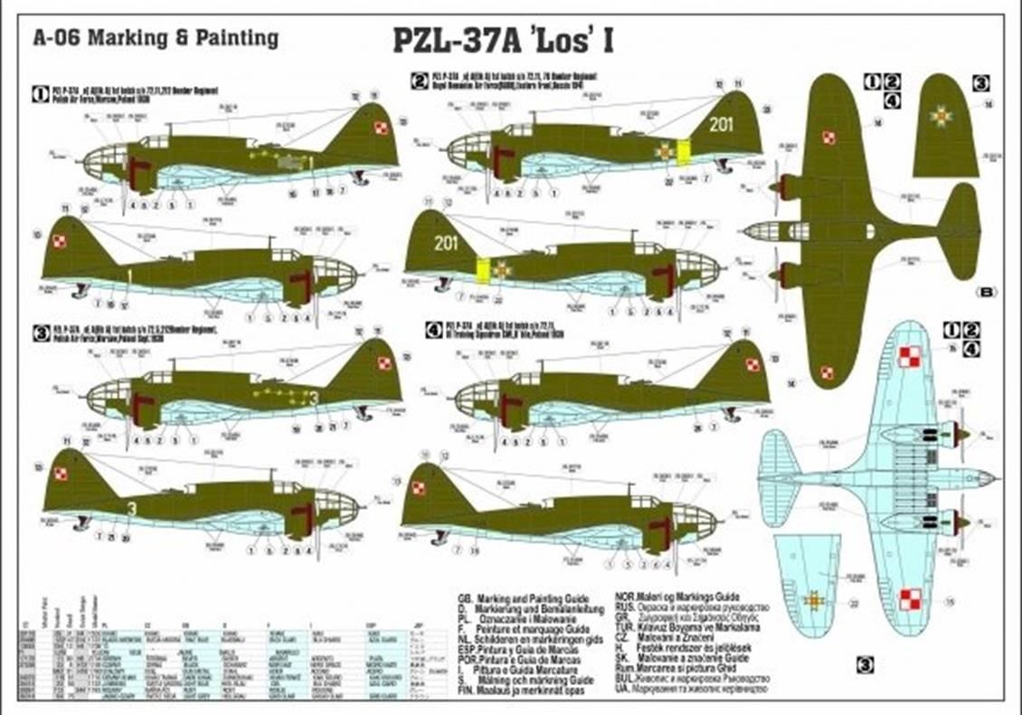 Mistercraft D006 1/72 PZL P-37A ?o? I Savaş Uçağı Demonte Plastik Maketi