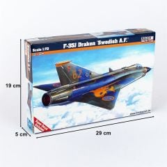 Mistercraft D088 1/72 F-35J Draken (Swedish A.F.) Savaş Uçağı Demonte Plastik Maketi