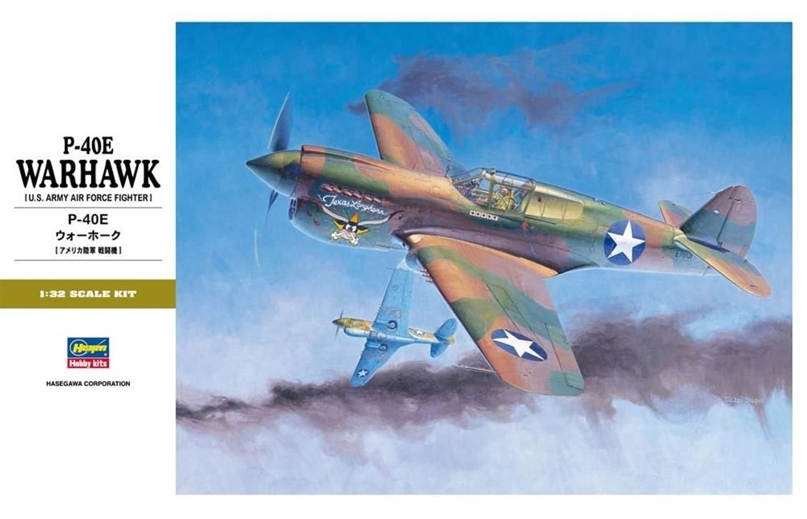 Hasegawa ST29 08879 1/32 Ölçek P-40E Warhawk Savaş Uçağı Plastik Model Kiti