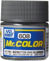 Gunze C608 10 ml. JMSDF 2705 Dark Gray N4, Mr.Color Serisi Maket Boyası
