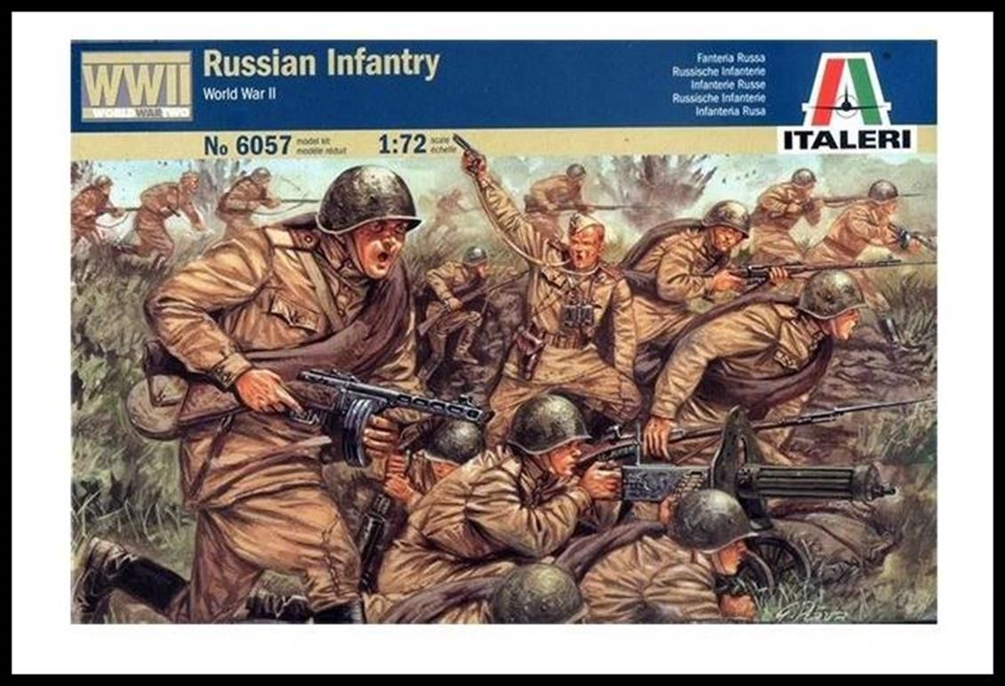 Italeri 6057S 1/72 WWII Rus Askerleri Demonte Plastik Maketi