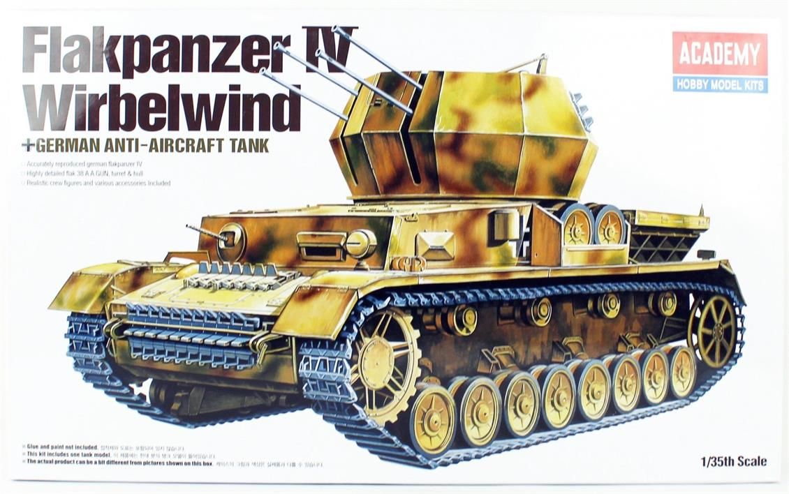 Academy 13236 1/35 Flakpanzer IV Wirbelwind Tank Demonte Plastik Maketi