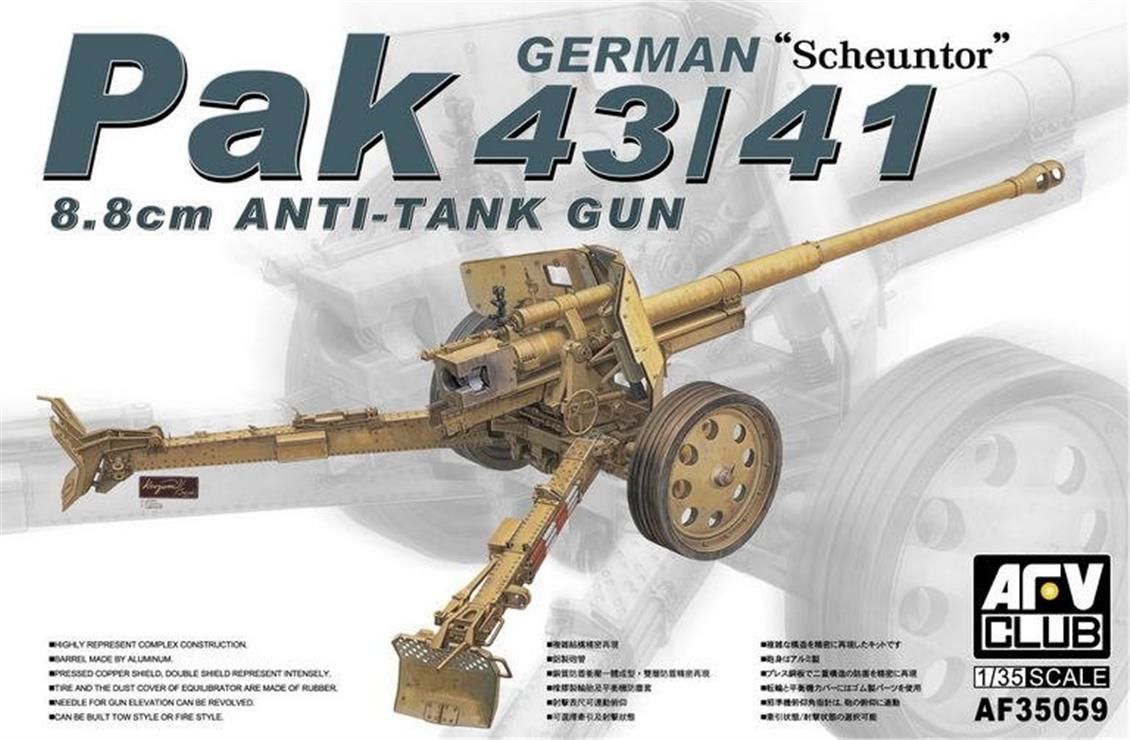 AFV Club AF35059 1/35 German 88mm PAK-43/41 Top Demonte Plastik Maketi