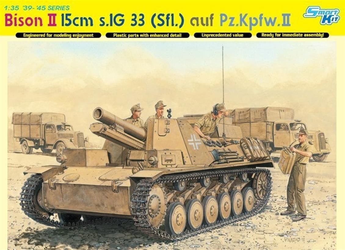 Dragon 6440 1/35 Ölçek Bison II 15cm s.IG.33 (Sfl.) Auf Pz.Kpfw Obüs Topu Plastik Model Kiti