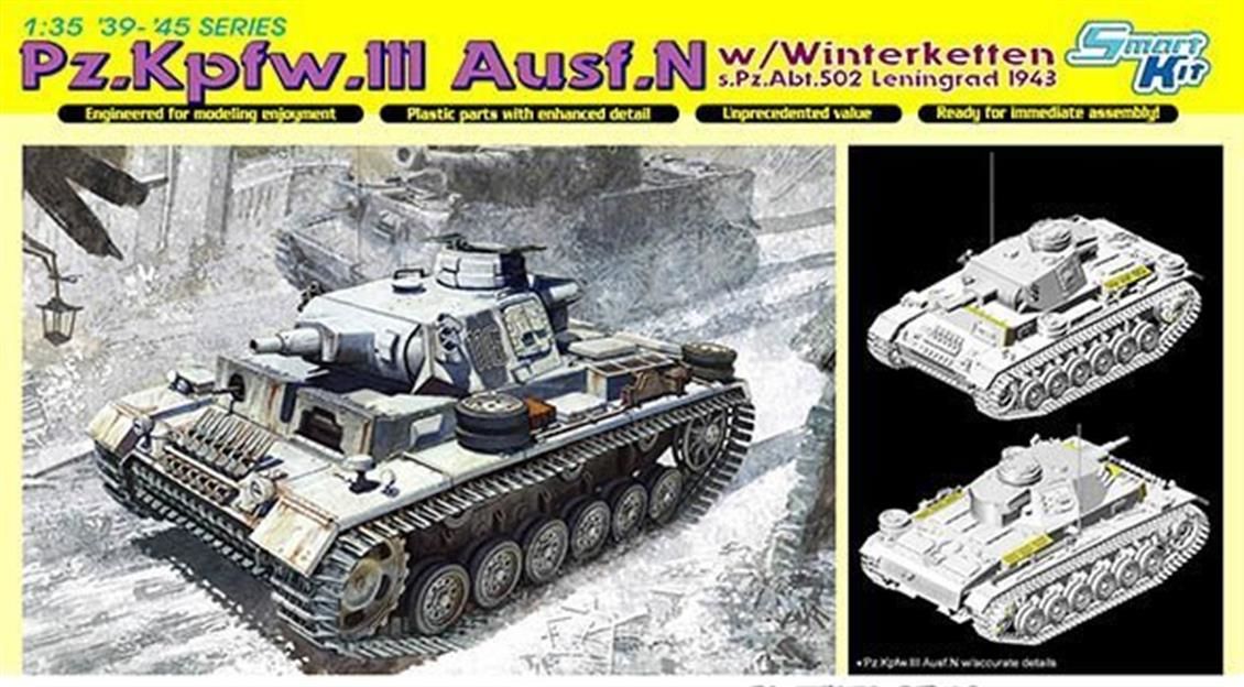 6606 1/35 PZ.KPFW.III AUSF.N S.PZ.ABT.502 -  PLAST