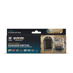 Vallejo 80251 8x8 ml. Dungeon Dephts, Wizkits Serisi Model Boyası Seti