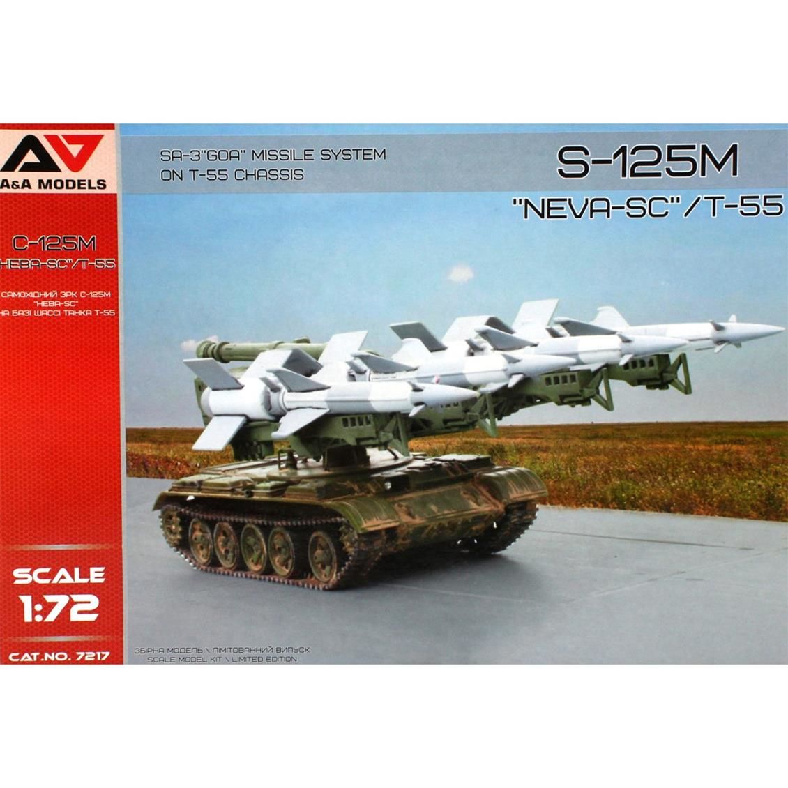 Modelsvit AAM7217 1/72 SA-3 GOA t-55 Mobil Hava Savunma Sistemi Plastik Model Kiti