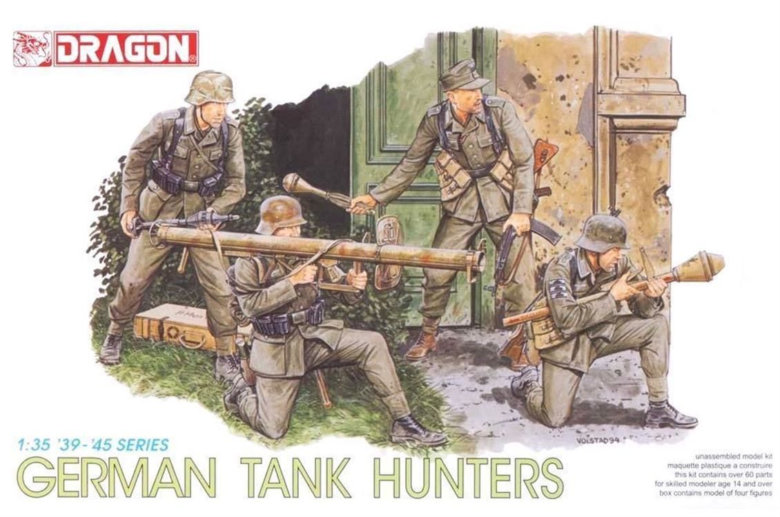 Dragon 6034 1/35 Ölçek Alman Tank Avcıları Asker Figürleri Plastik Model Kiti