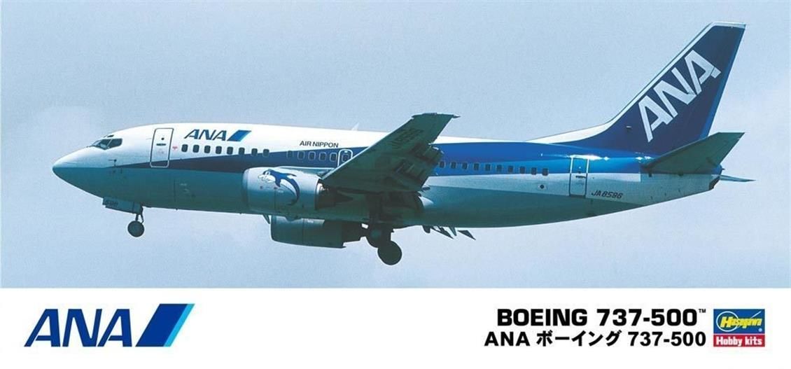 Hasegawa 34 10734 1/200 Ölçek Boeing 737-500 ANA Yolcu Uçağı Plastik Model Kiti