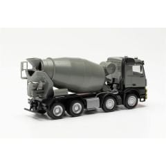 Herpa 316187 1/87 Ölçek Mercedes-Benz Arocs M Beton Mikseri, Gri/Sarı, Sergilemeye Hazır Model Araç